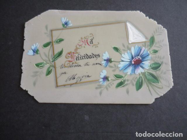 Postales: RAMO DE FLORES POSTAL PINTADA A MANO