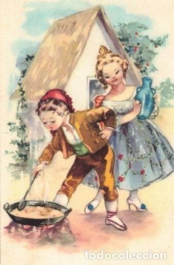 Postales: :::: PH232 - POSTAL - PAREJA DE FALLERITOS HACIENDO UNA PAELLA