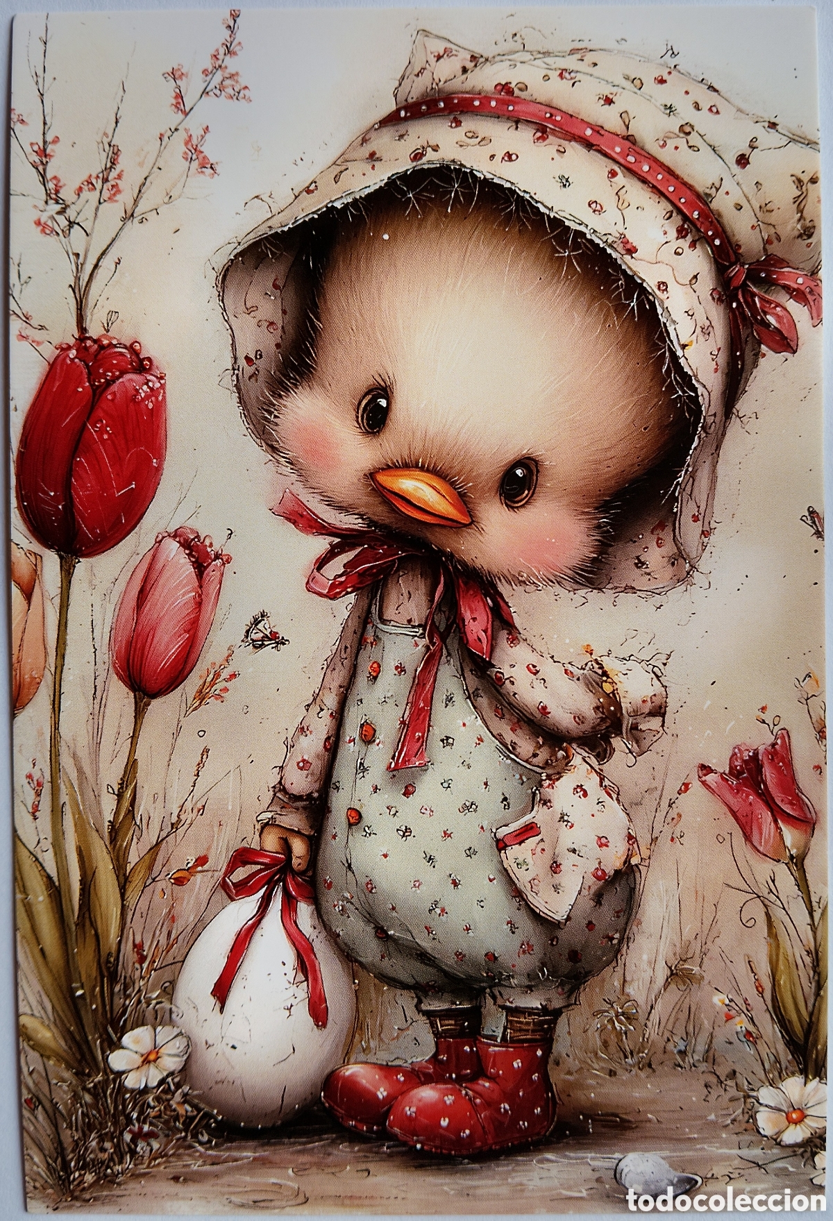 Postales: POSTAL - PATITO FLORES HUEVO