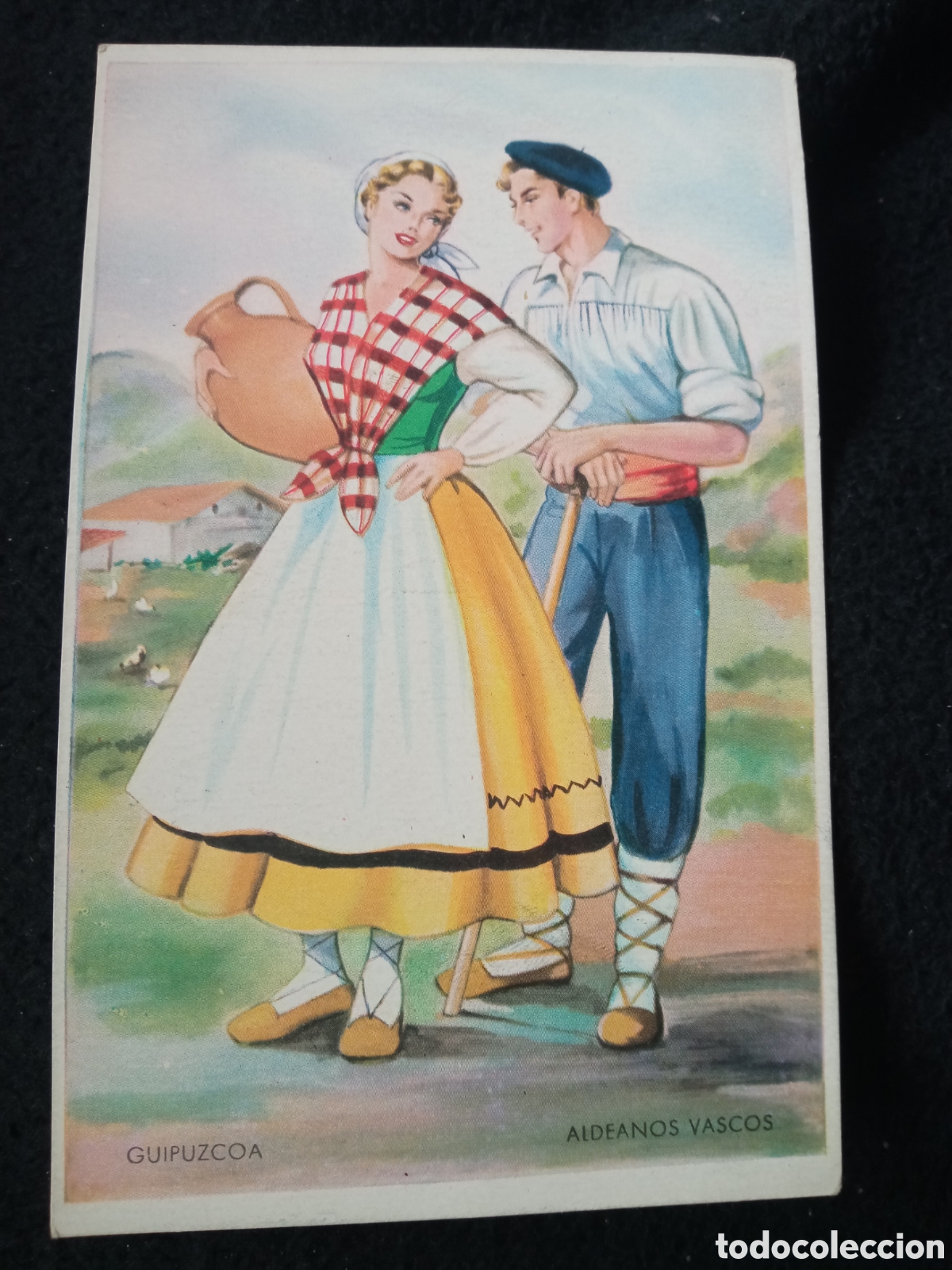 Postales: Antigua postal, Aldeanos Vascos