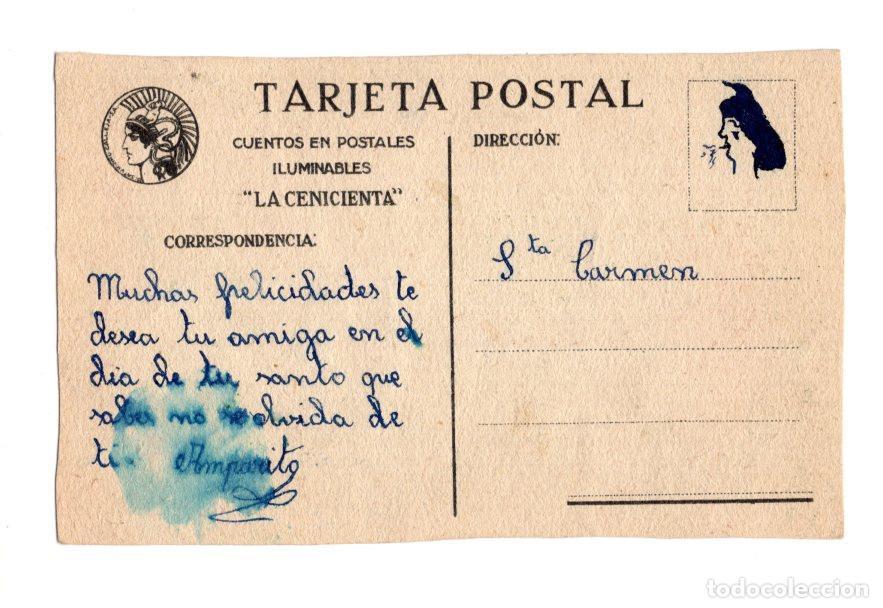 Postales: CUENTOS EN POSTALES ILUMINABLES LA CENICIENTA. - Foto 2