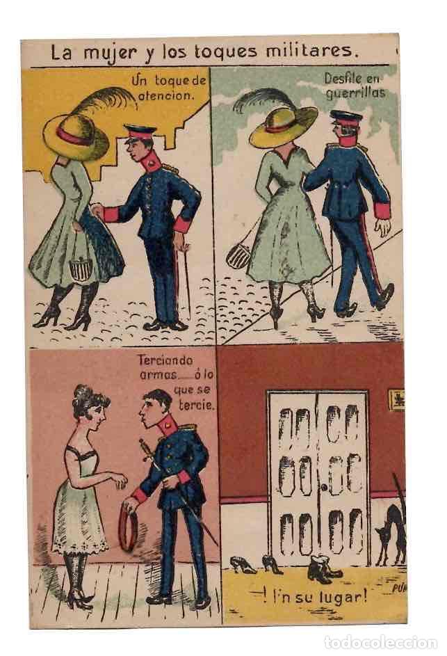 Postales: TARJETA POSTAL LA MUJER Y LOS TOQUES MILITARES. ESPA&Ntilde;A