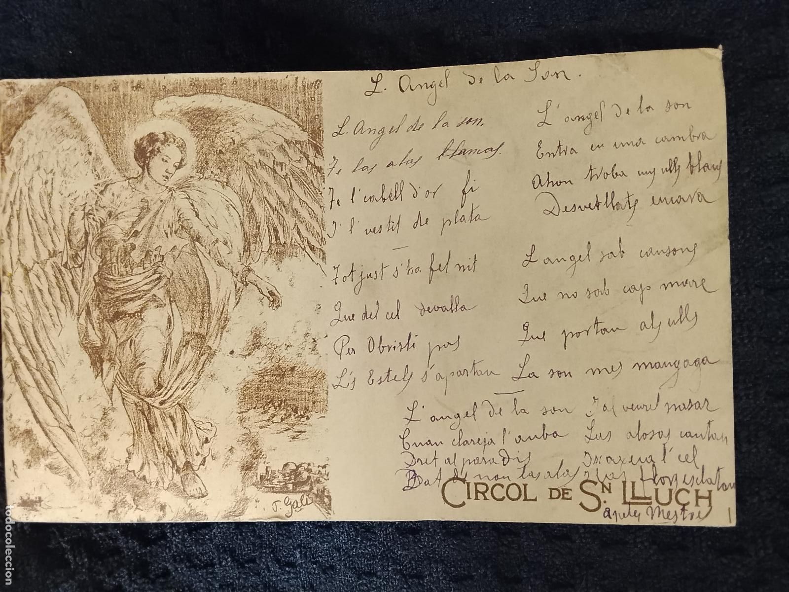 Postales: GALI (DIBUIX)- CIRCOL DE SAN LLUCH - APELES MESTRES - REVERSO SIN DIVIDIR -POSTAL ANTIGUA -(115.422)