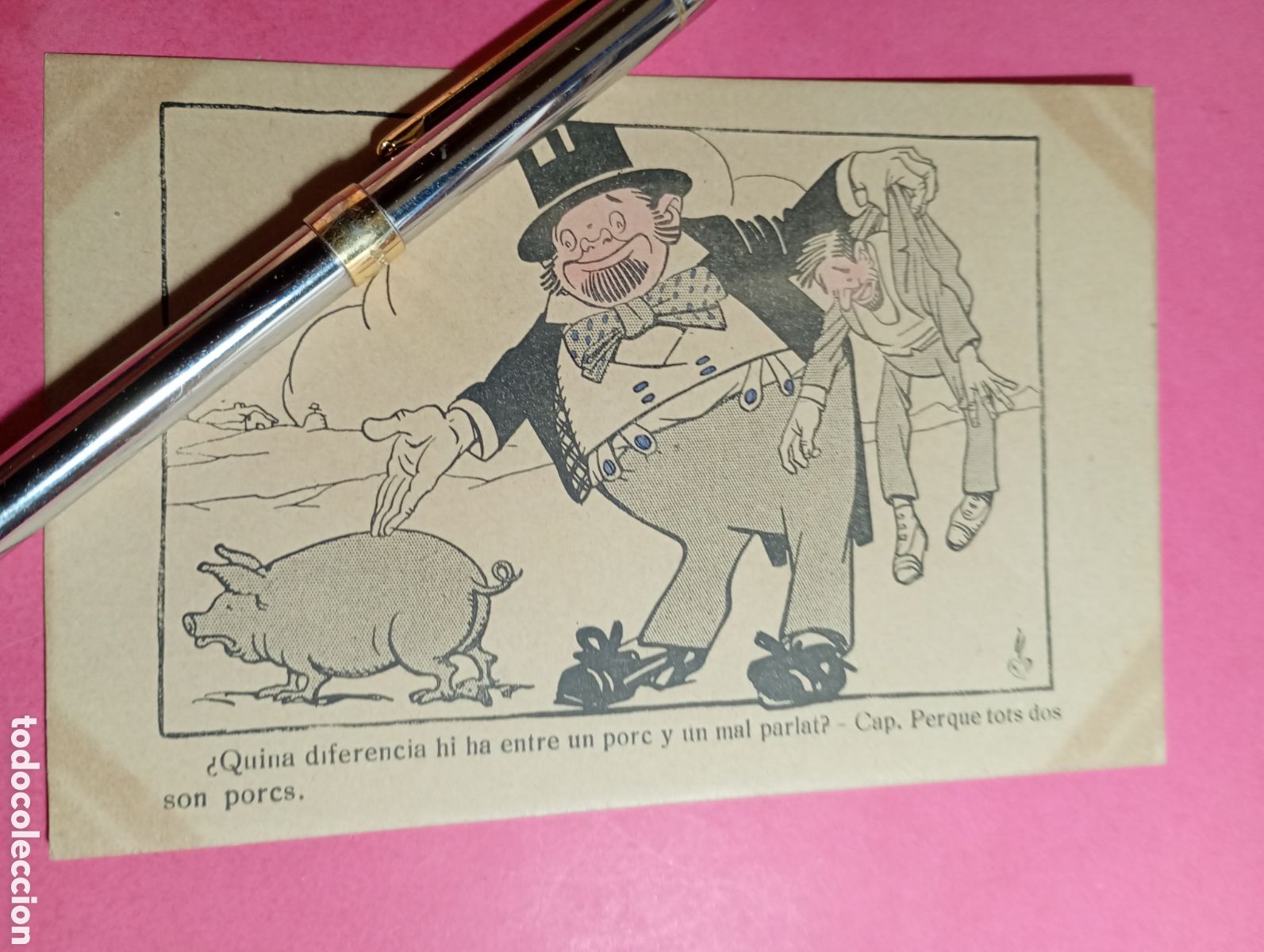 Postales: CATAL&Agrave; ORTOGRAFIA I LLENGUA CORRECTA S/C EDITA LLIGA DEL BON MOT IL. CAIET&Agrave; CORNET PORC I MAL PARLAT