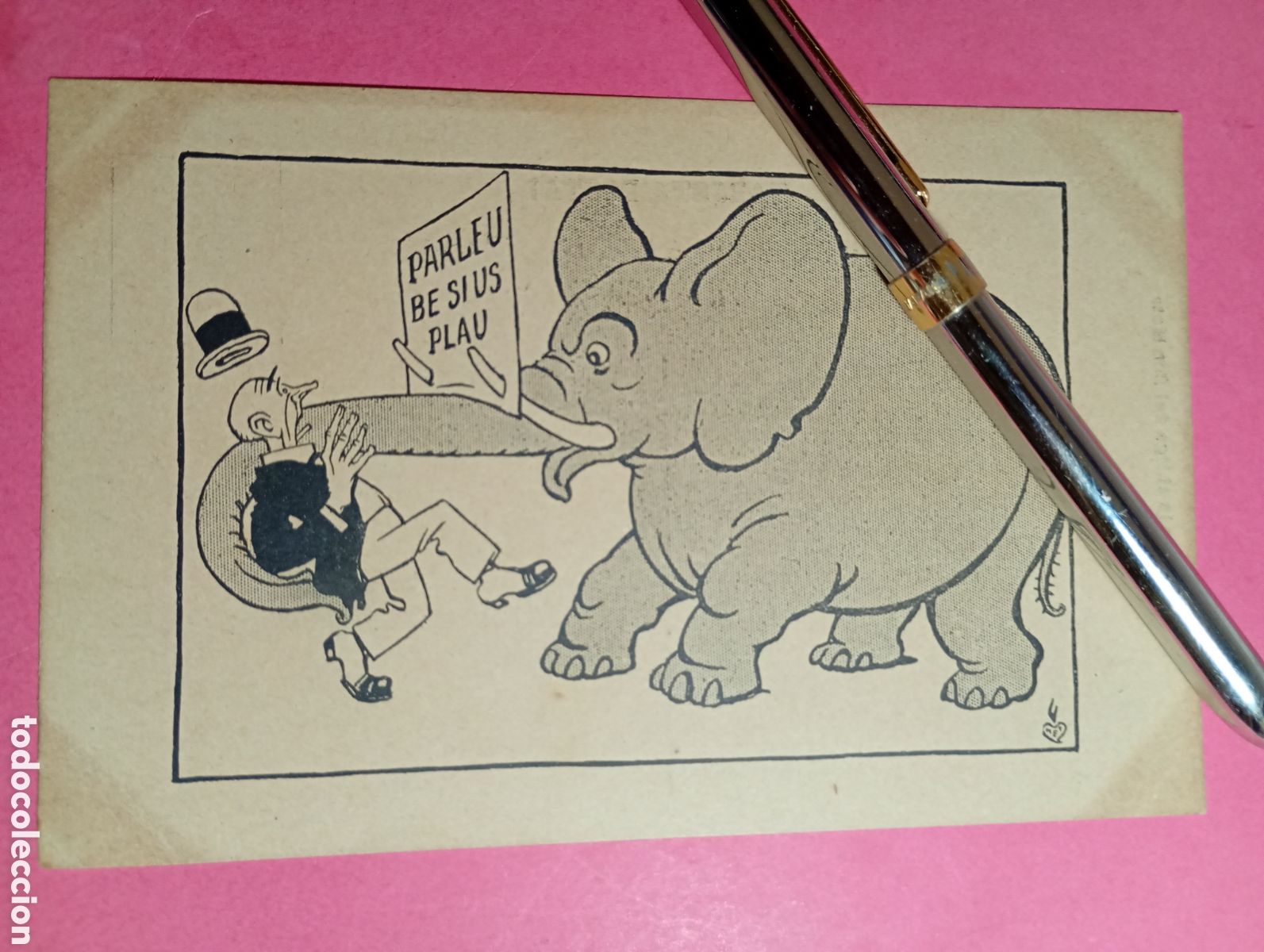 Postales: CATAL&Agrave; ORTOGRAFIA I LLENGUA CORRECTA S/C EDITA LLIGA DEL BON MOT IL. CAIET&Agrave; CORNET ELEFANT PARLEU BE