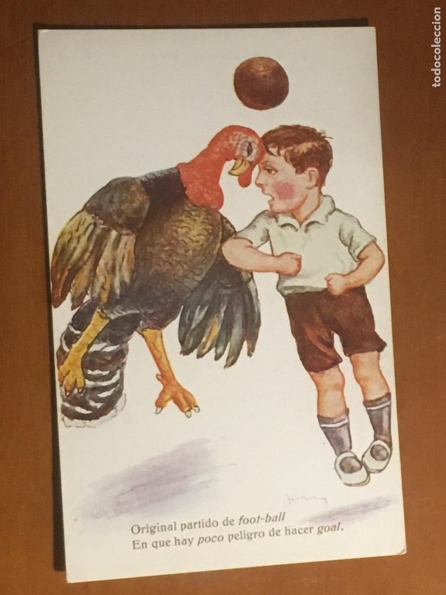Postales: postal futbol foot-ball ilustrada por jimmy postal publicitaria original antigua