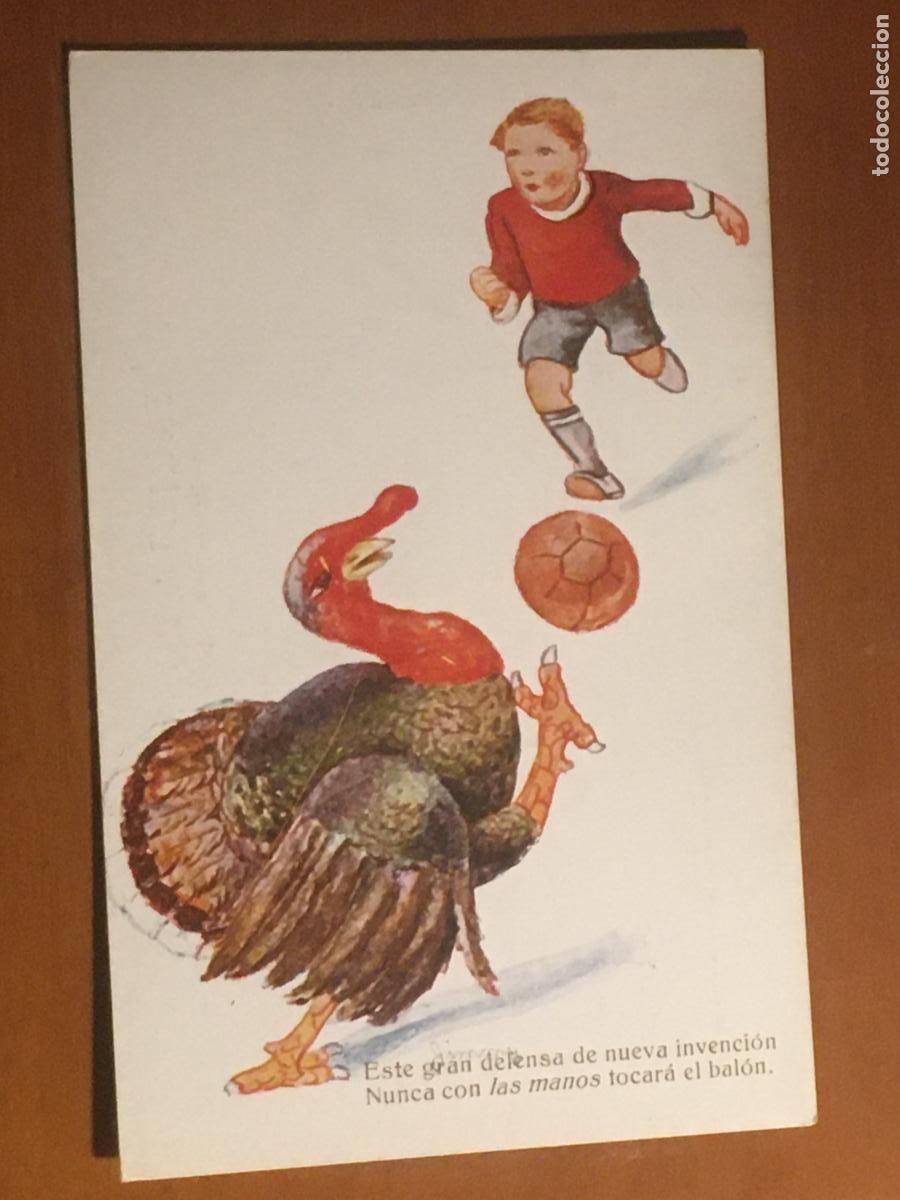 Postales: postal futbol foot-ball ilustrada por jimmy postal publicitaria original antigua