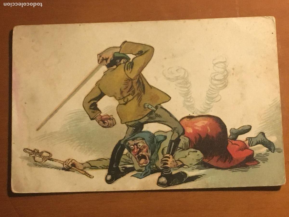 Postales: postal ilustrada con chiste publicitaria original antigua