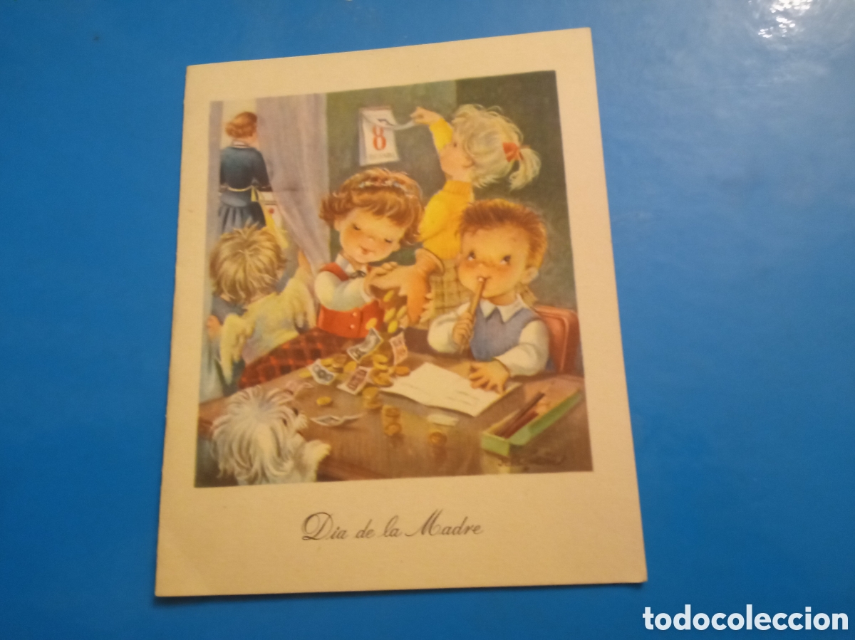 Postales: Antigua postal Doble dedicada al D&iacute;a de la Madre