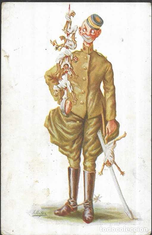 Postales: Postal Humor. Guerra del Rif. N&ordm; 873.- Soldado de Caballeria J. Ib&aacute;&ntilde;ez. Ediciones Victoria