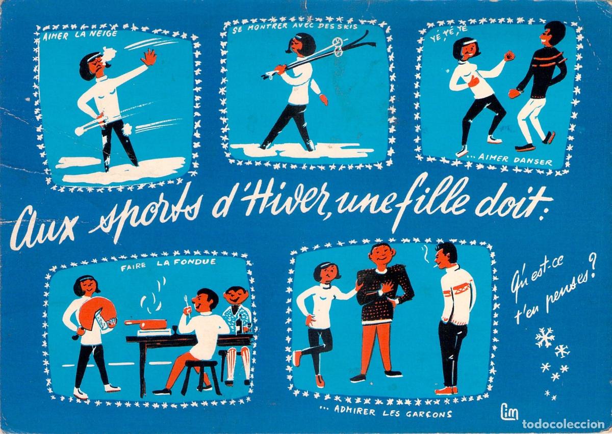 Postales: Postal Ilustrada Humor Deportes de Invierno Dibujo R. Allouin Francia