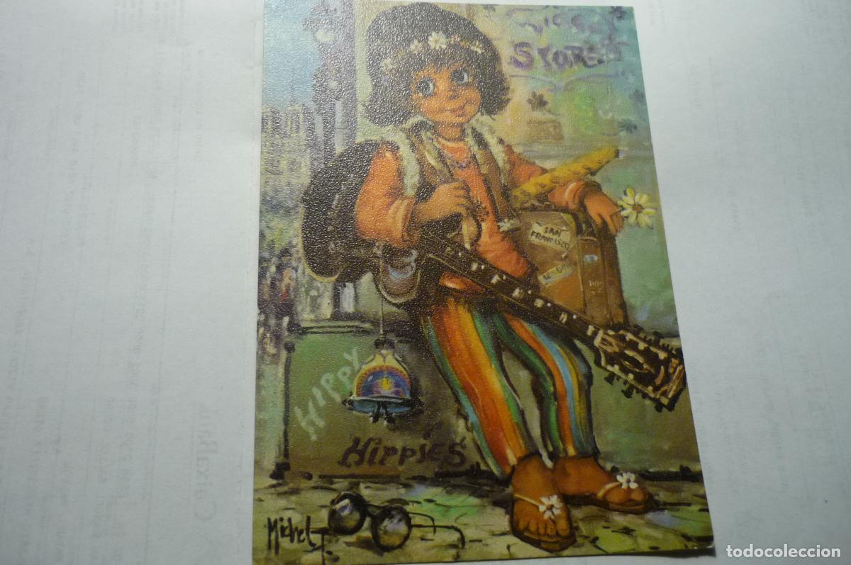 Postales: postal extranjera dibujo hippyes