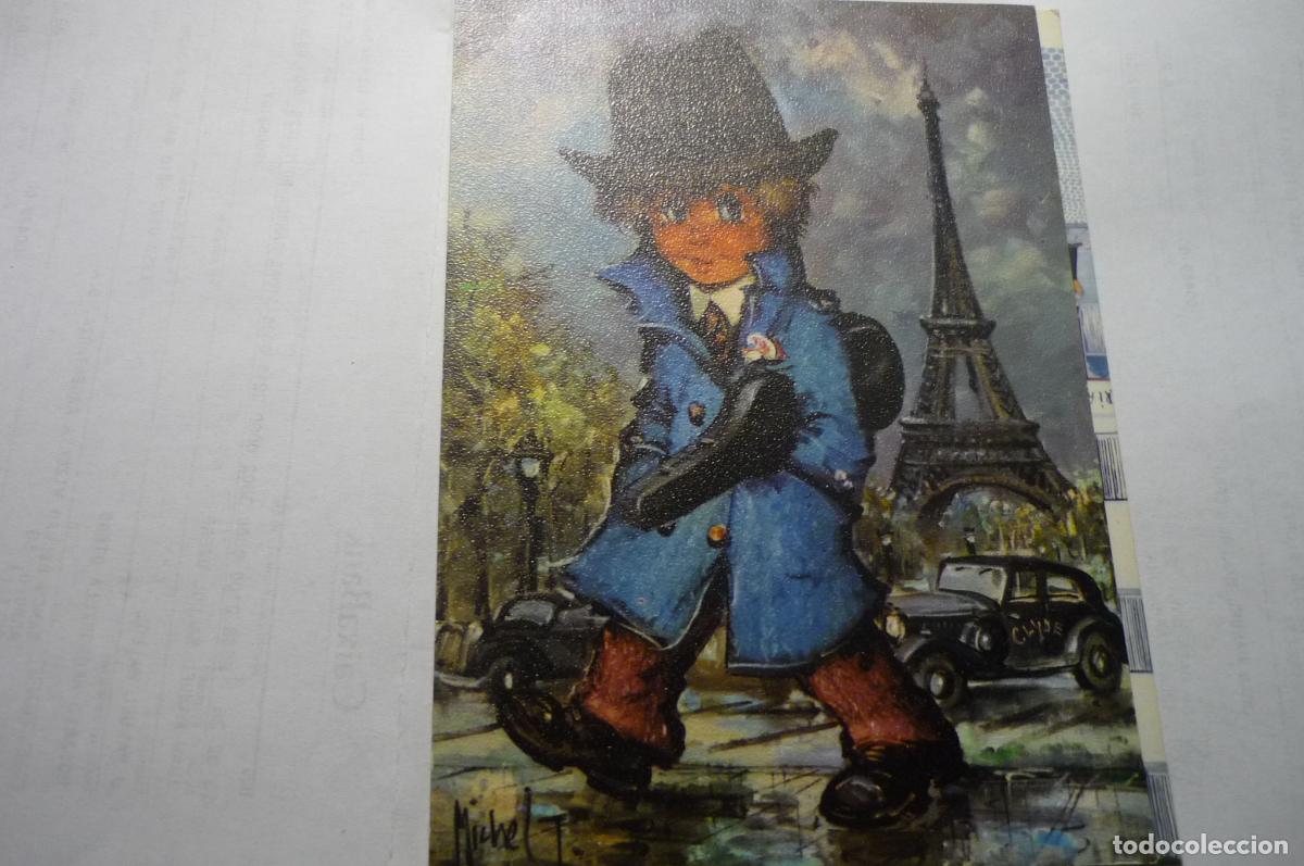 Postales: postal extranjera musico dibujo michel