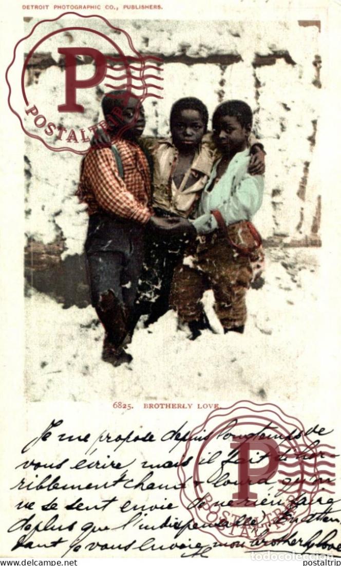 Postales: BROTHERLY LOVE DETROIT black americana coleccionblack