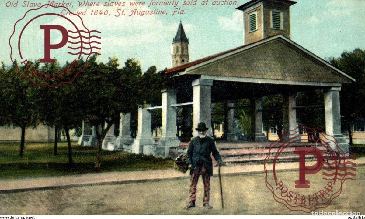 Postales: Florida St Augustine Old Slave Market afro americana coleccionblack