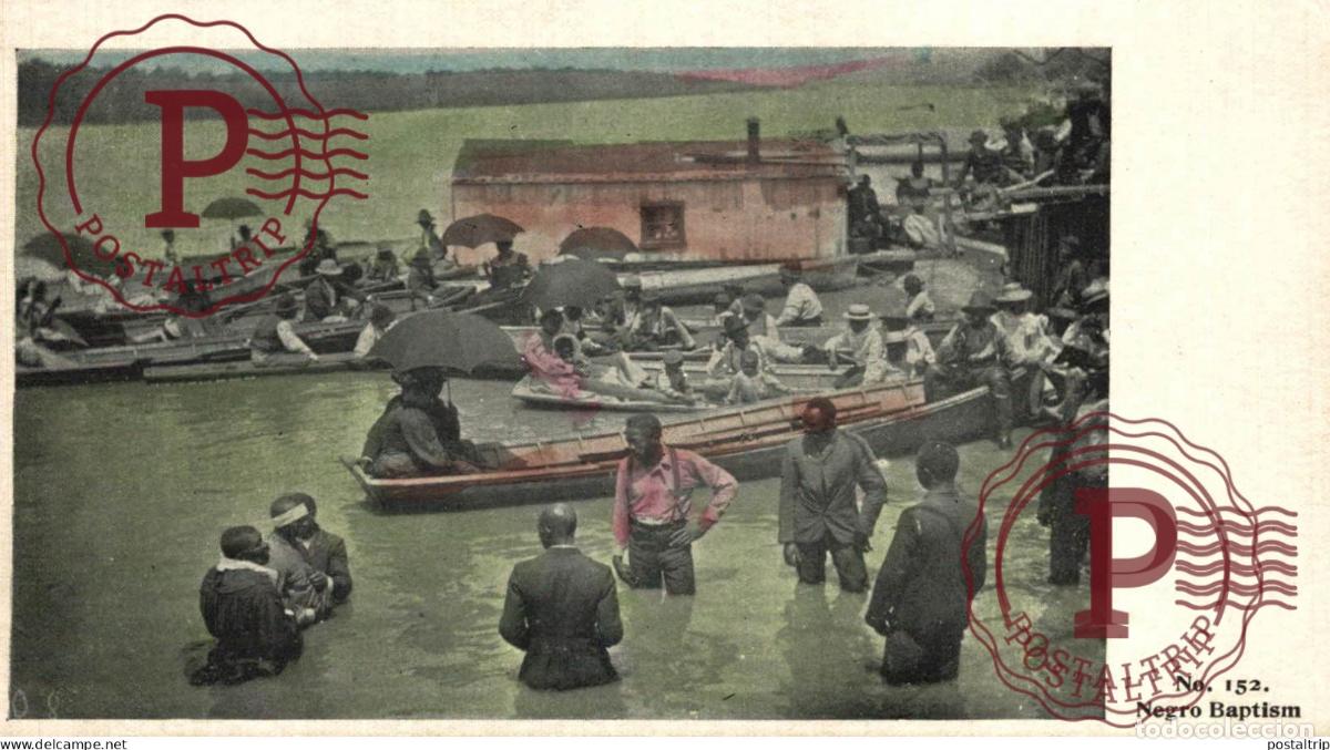 Postales: RARE Black American -- Negro Baptism MISSISSIPPI afro americana coleccionblack