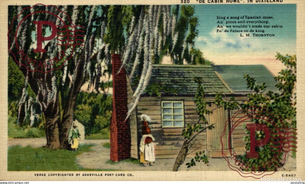 Postales: THE CABIN HOME Black Americana afro americana coleccionblack