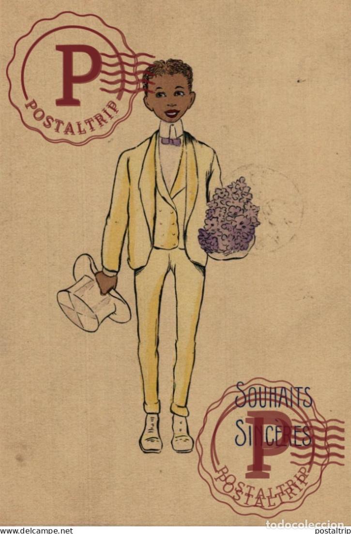 Postales: SOUHAITS SINCERES afro americana coleccionblack