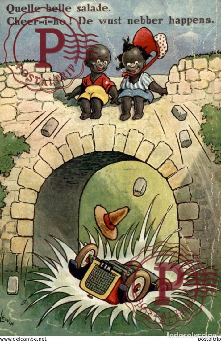 Postales: Quelle belle salade - Illustrateur GLEWIN. afro americana coleccionblack