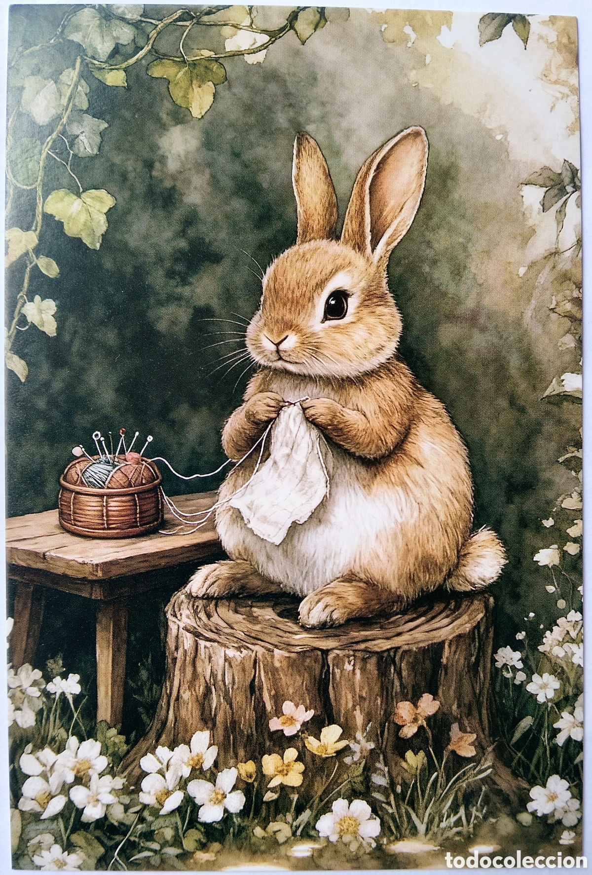 Postales: POSTAL - CONEJITO COSIENDO