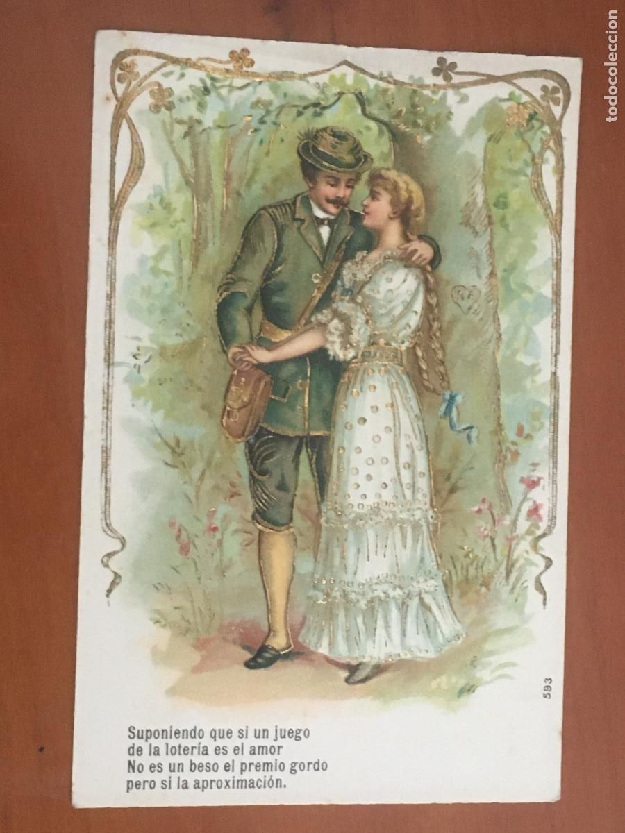 Postales: postal ilustrada modernista con relieve perfecto estado