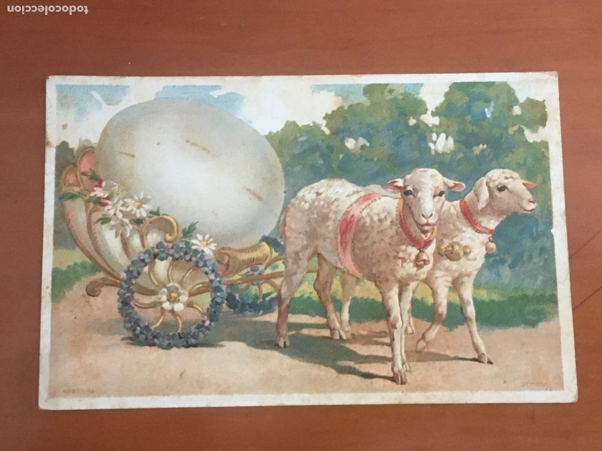 Postales: postal ilustrada modernista con relieve perfecto estado