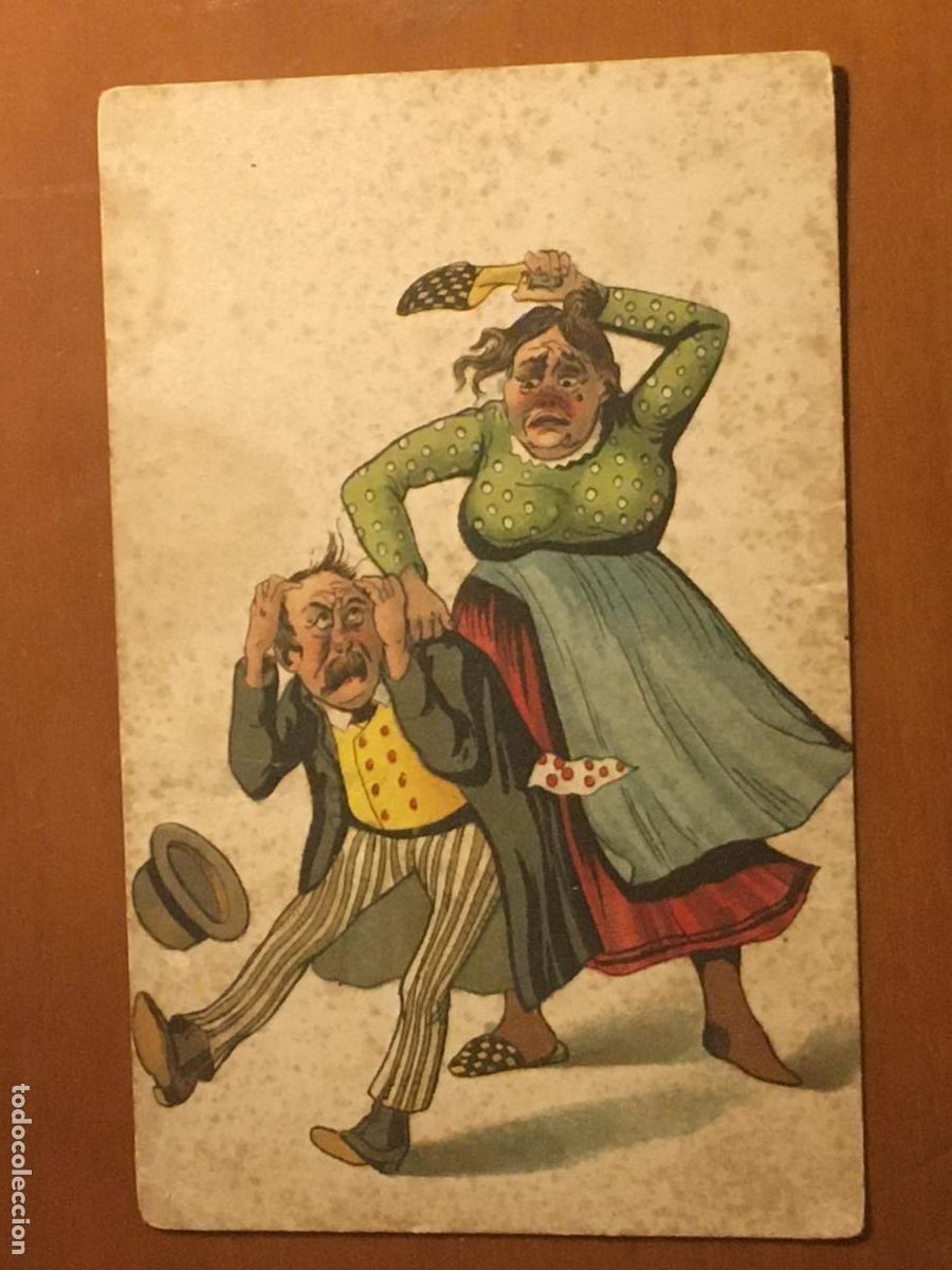 Postales: postal ilustrada con chiste publicitaria original antigua