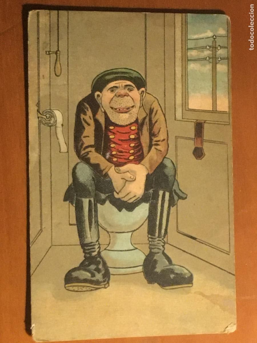 Postales: postal ilustrada con chiste publicitaria original antigua