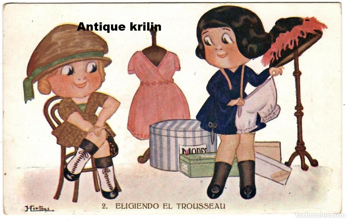 Postcards: EDICIONES VICTORIA COLL SALIETI N&ordm; 794 / ILUSTRA HERTOGS / ESCRITA AL DORSO