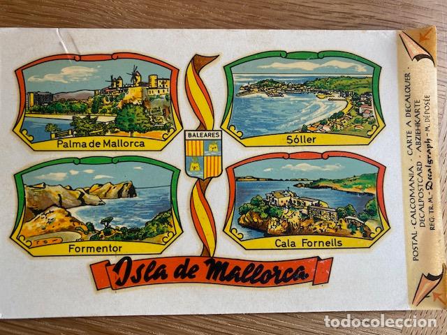 Postales: Postal Calcomania. Isla de Mallorca. Decalgraph. - Foto 1