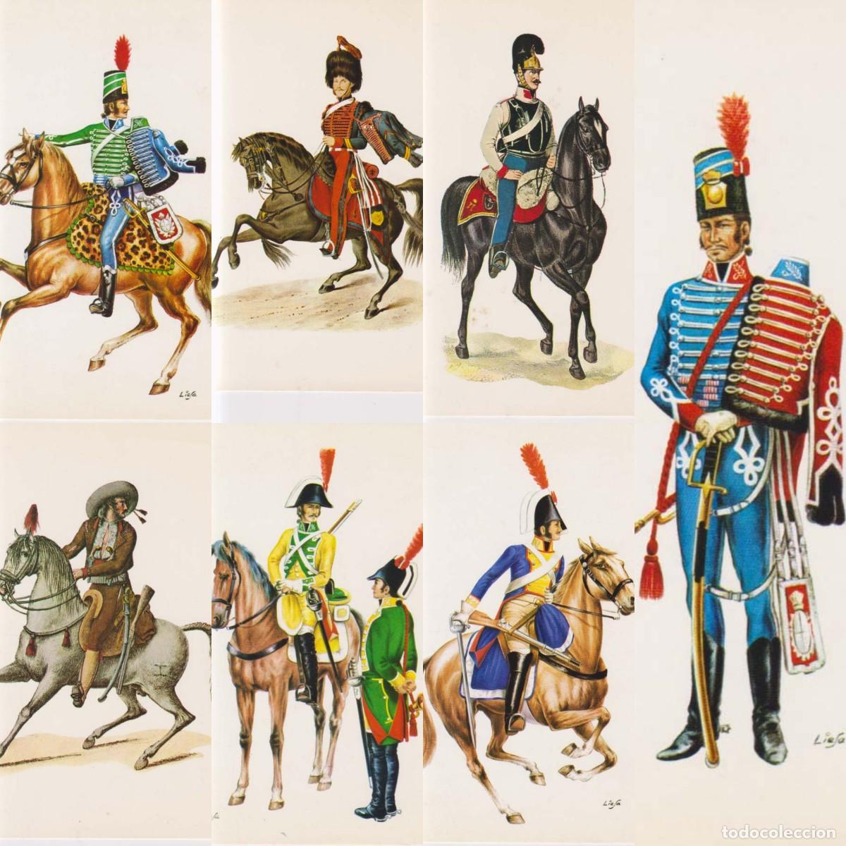 Postales: LOTE 7 POSTALES DE DIBUJOS MILITARES.