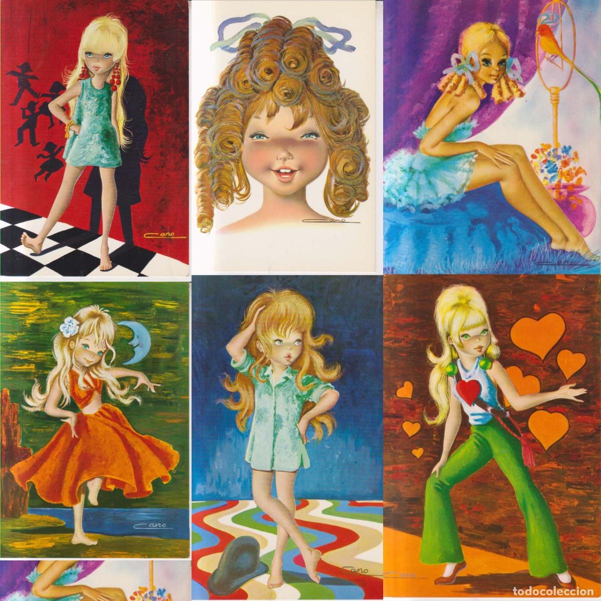 Postales: LOTE 7 POSTALES DE FELICITACION JUVENIL POR CANO