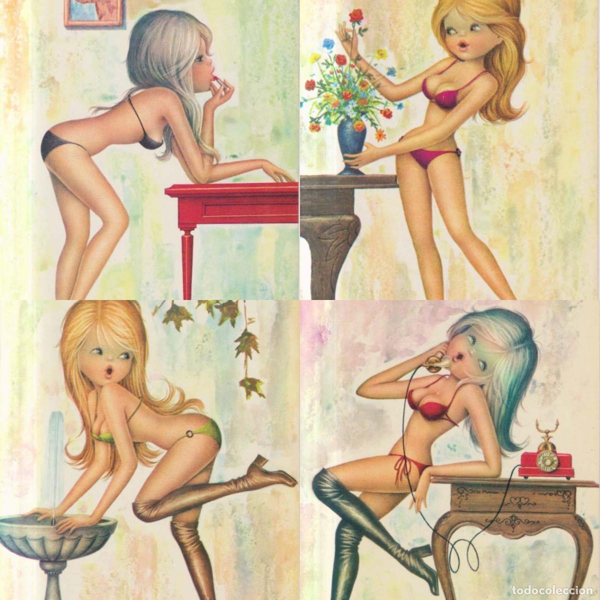 Postales: LOTE 4 POSTALES DE FELICITACION JUVENIL POR ANTICH