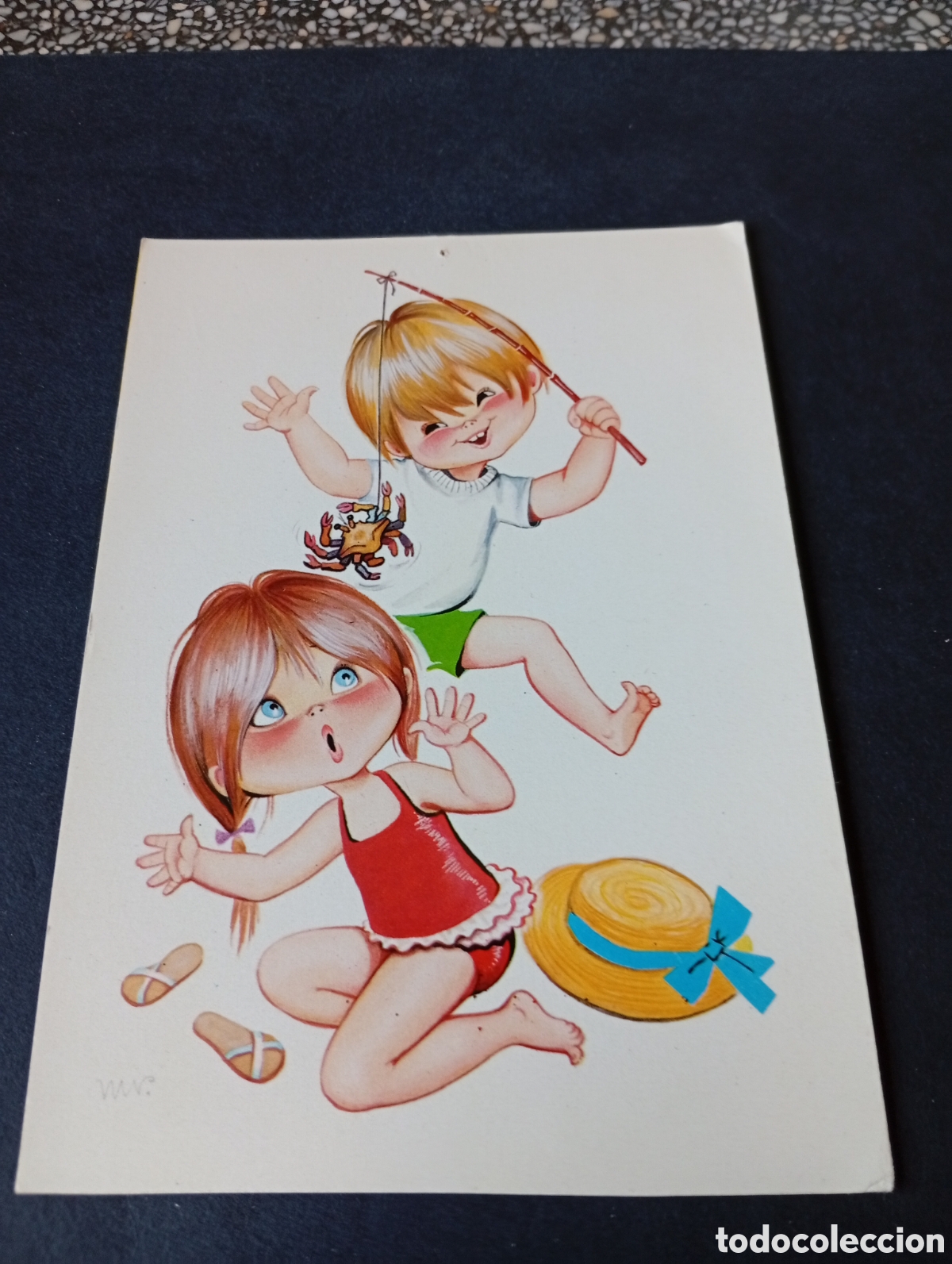 Postales: Postal pareja infantil