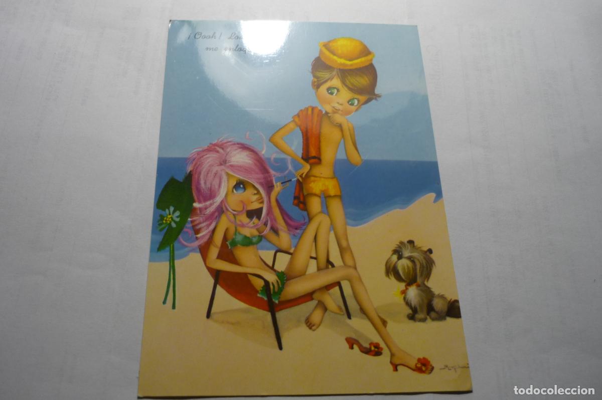 Postales: postal dibujo en la playa escrita c y z 6836