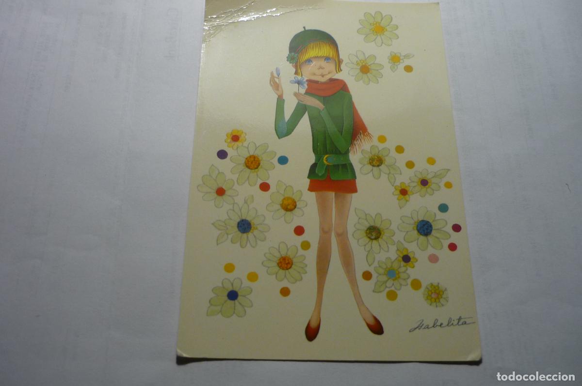 Postales: postal ni&ntilde;a dibujo isabelita