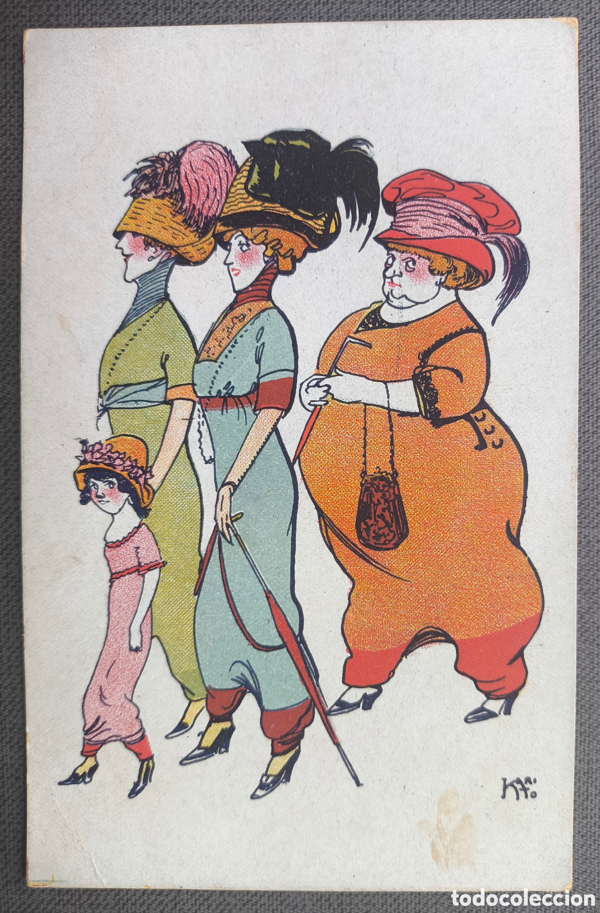 Postales: RICARDO GARC&Iacute;A L&Oacute;PEZ K-HITO ILUSTRADOR POSTAL DIBUJO CARICATURA HUMOR&Iacute;STICA C. 1915