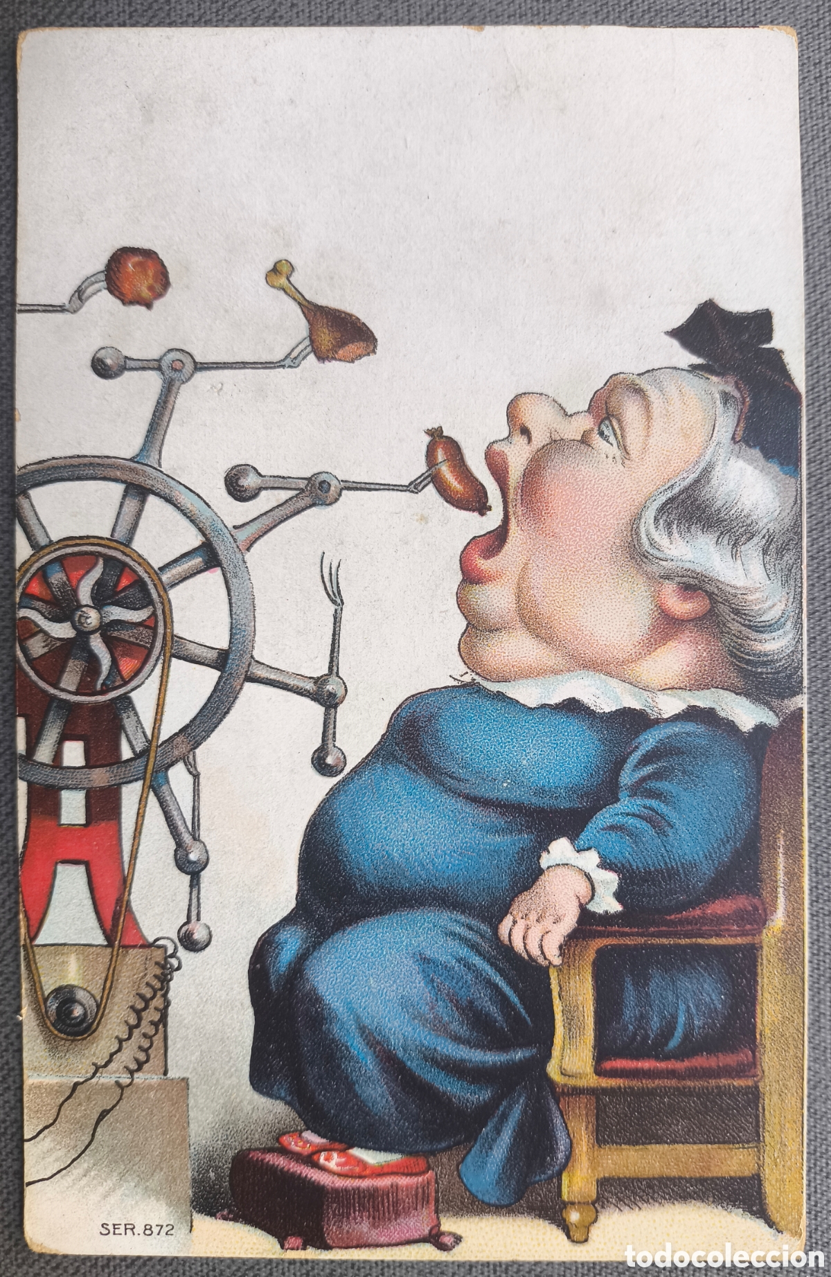 Postales: POSTAL HUMOR&Iacute;STICA CARICATURA AL DORSO ZAPATERO VALLADOLID C. 1915