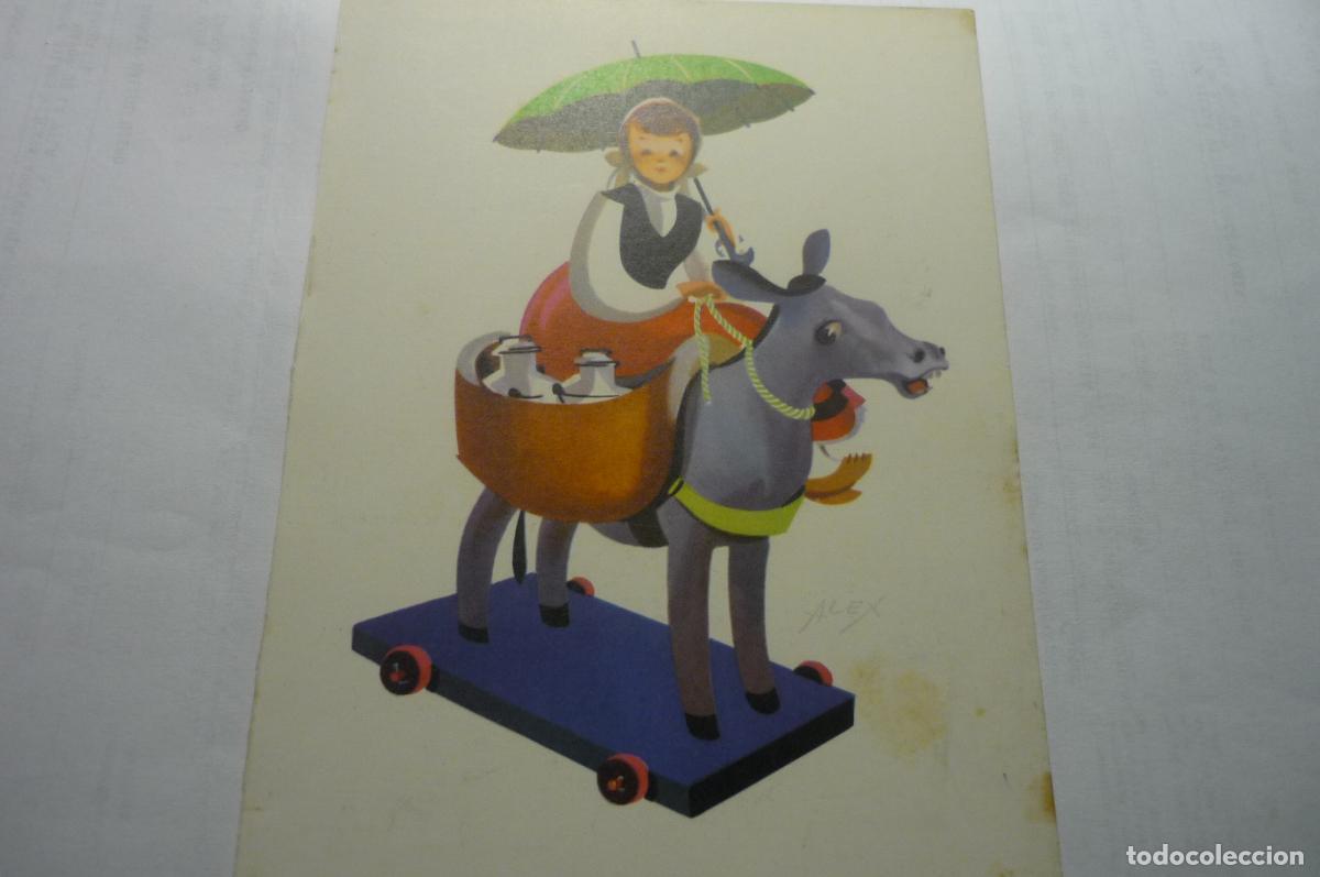 Postales: tarjeta postal dibujo lechera