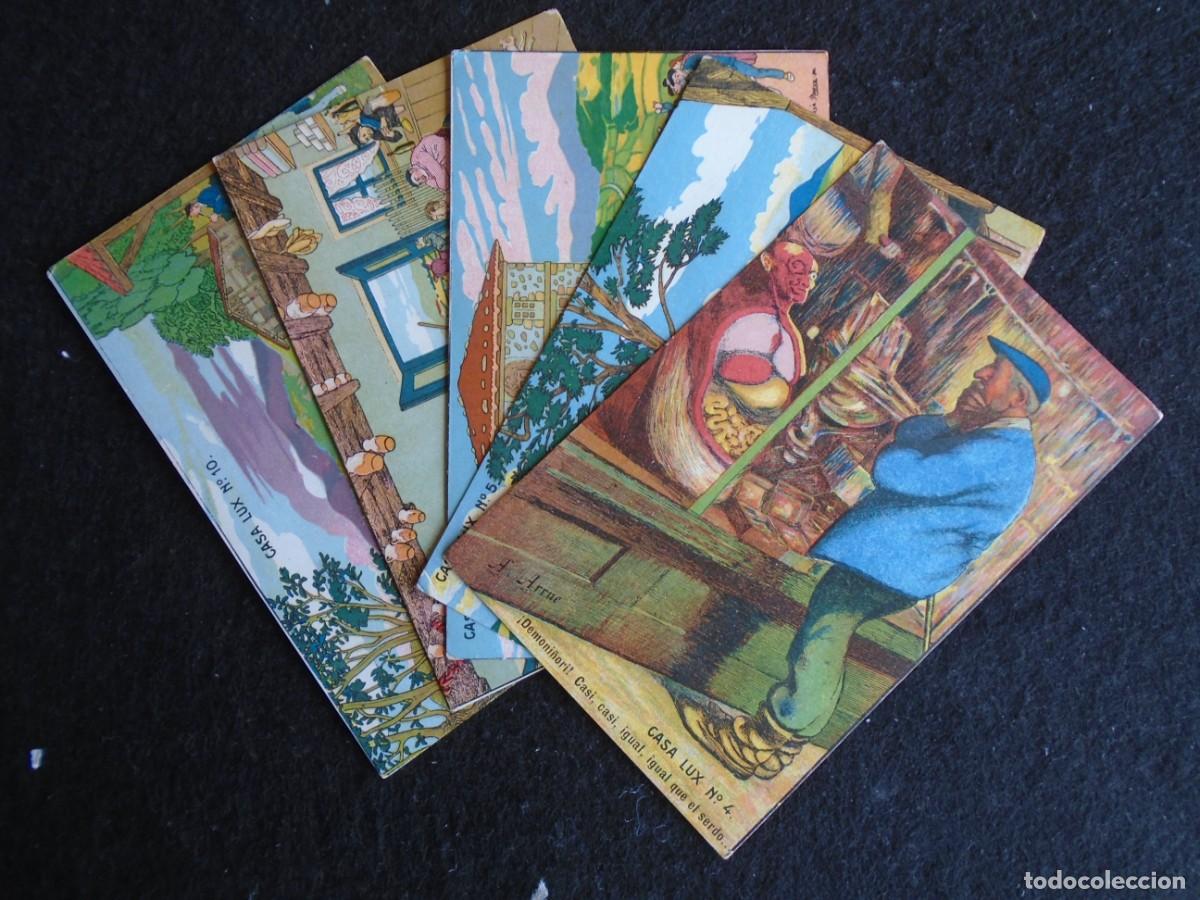 Postales: (PS-80122)LOTE DE 5 POSTALES DE CASA LUX ILUSTRADAS POR JOSE ARRUE
