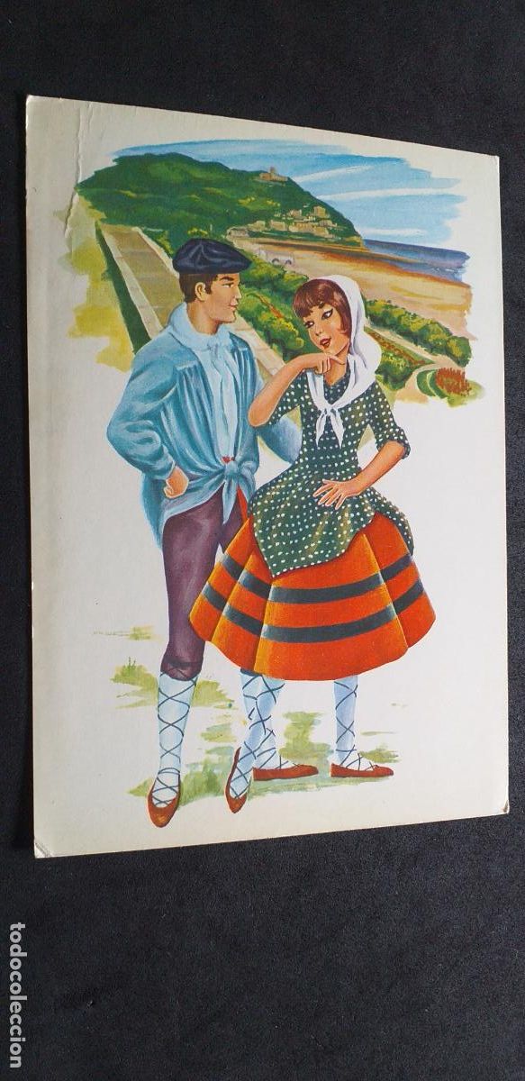 Postales: DIBUJOS-V18-IV-150X105mm.-PAIS VASCO-SAN SEBASTIAN-ESCRITA