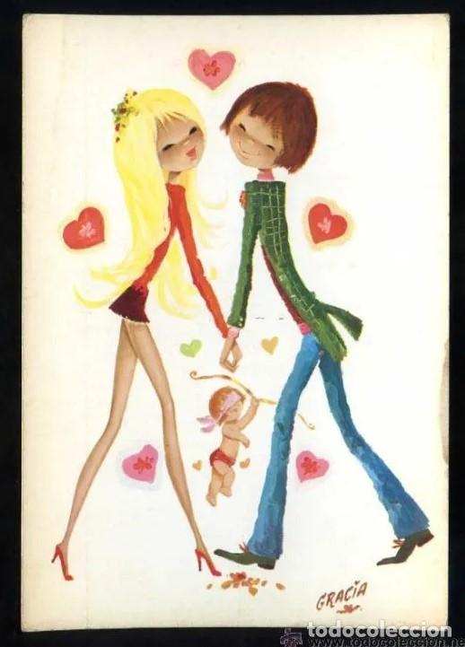 Postcards: Ilustra *Gracia* Ed. Bergas serie *Amor* n&ordm; 4. Nueva.