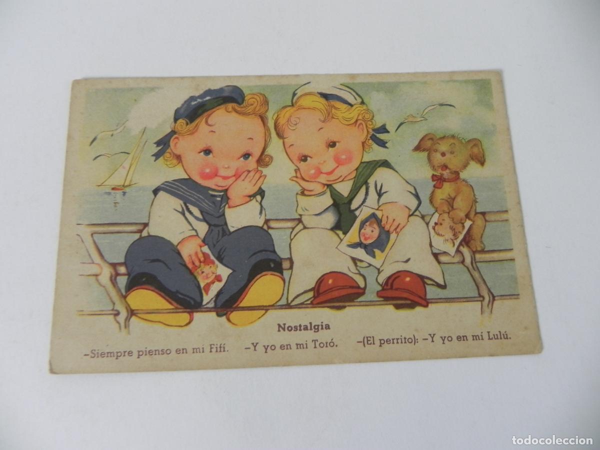 Postales: Postal Infantil &rdquo;Nostalgia&rdquo; - Ediciones Gloria Mill (Benisi) - Escrita en 1947 -