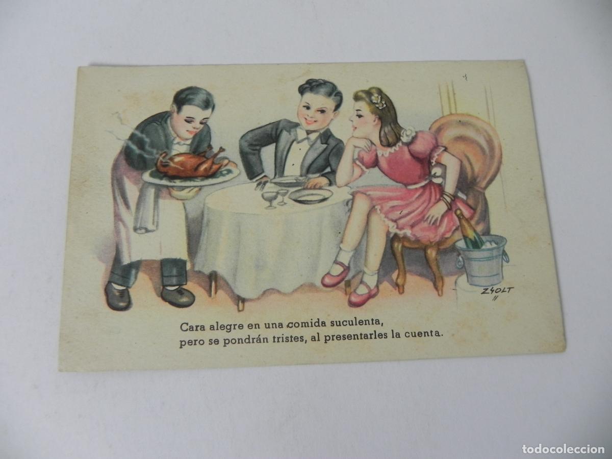 Postales: Antigua Postal Humor&iacute;stica ZSOLT - Serie C.M.B. 103 - Ni&ntilde;os en Restaurante - A&ntilde;o 1949
