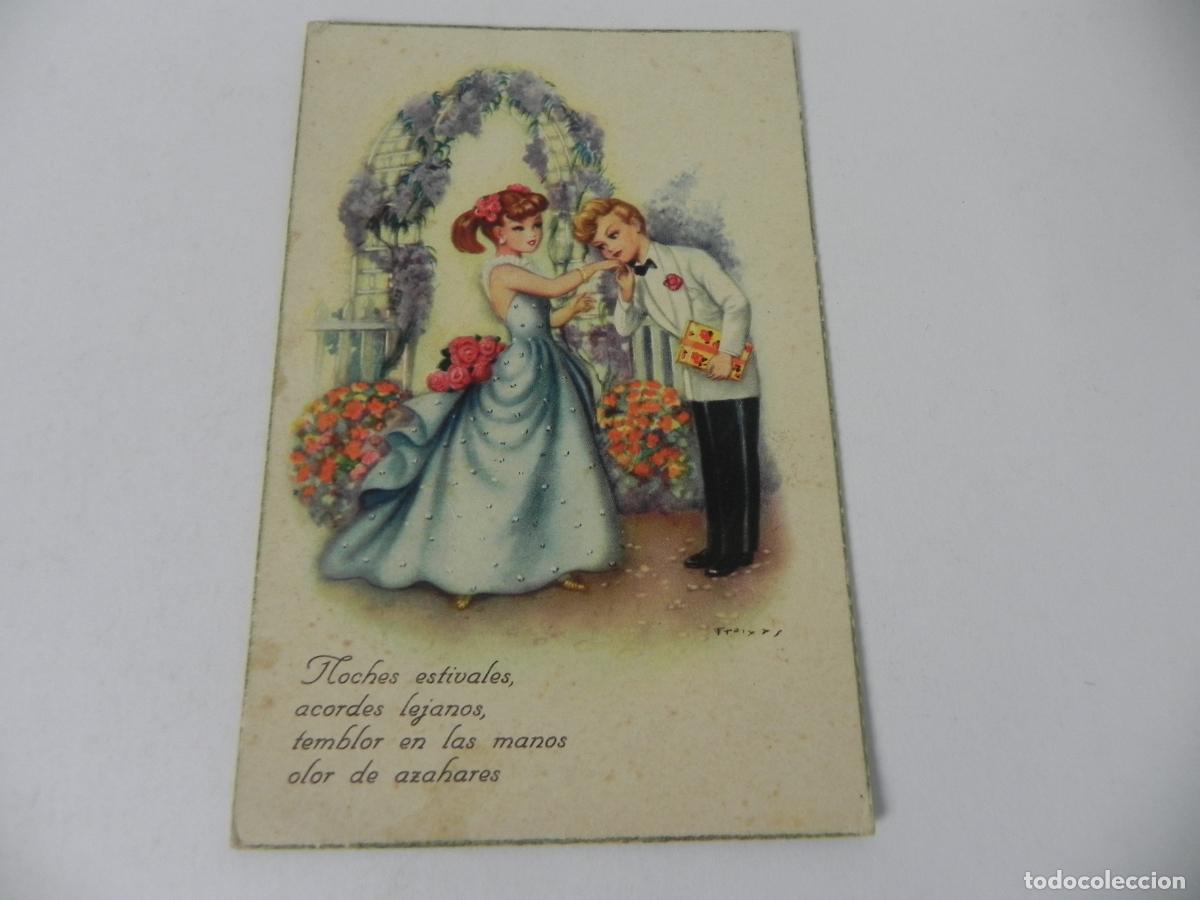 Postales: Antigua Postal Infantil CyZ 806 - Escena Galanteo &rdquo;Noches Estivales&rdquo; - A&ntilde;o 1950