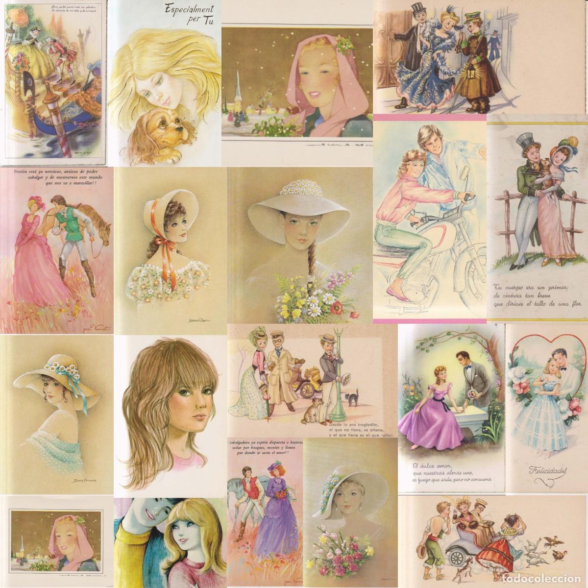 Cartoline: LOTE 19 POSTALES ILUSTRADAS JUVENILES
