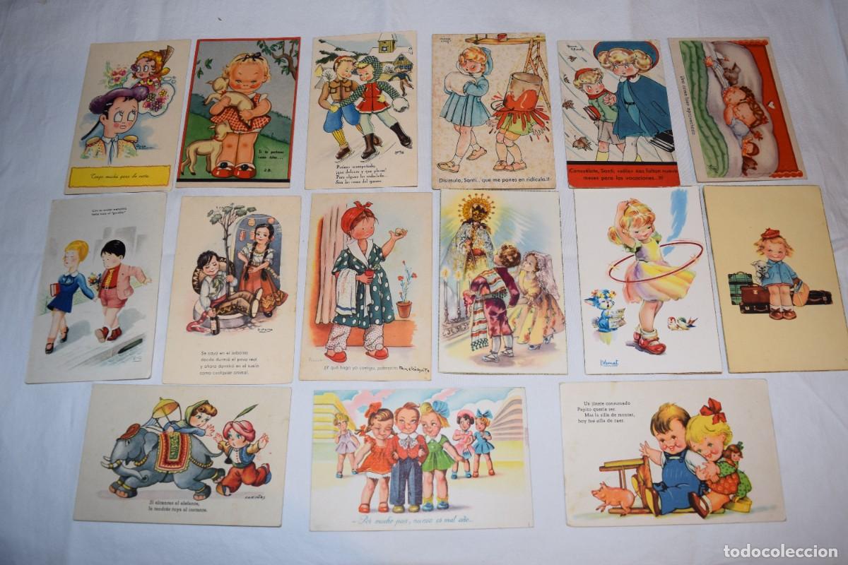 Postales: 15 POSTALES variadas de ni&ntilde;os y otros - Desde a&ntilde;os 40 a 60 - &iexcl;Mira fotos/detalles, preciosas! Lote 2