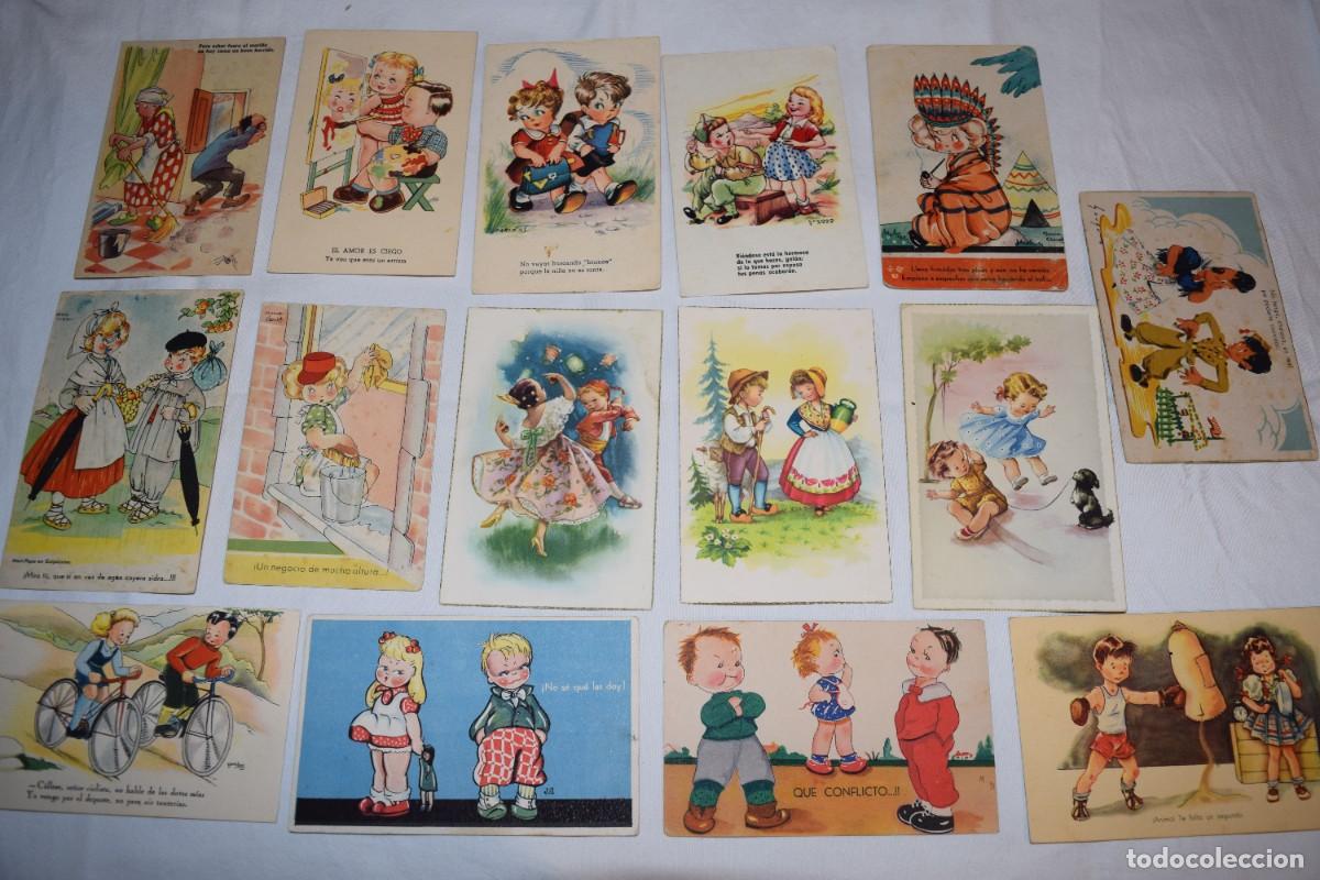 Postales: 15 POSTALES variadas de ni&ntilde;os y otros - Desde a&ntilde;os 40 a 60 - &iexcl;Mira fotos/detalles, preciosas! Lote 3