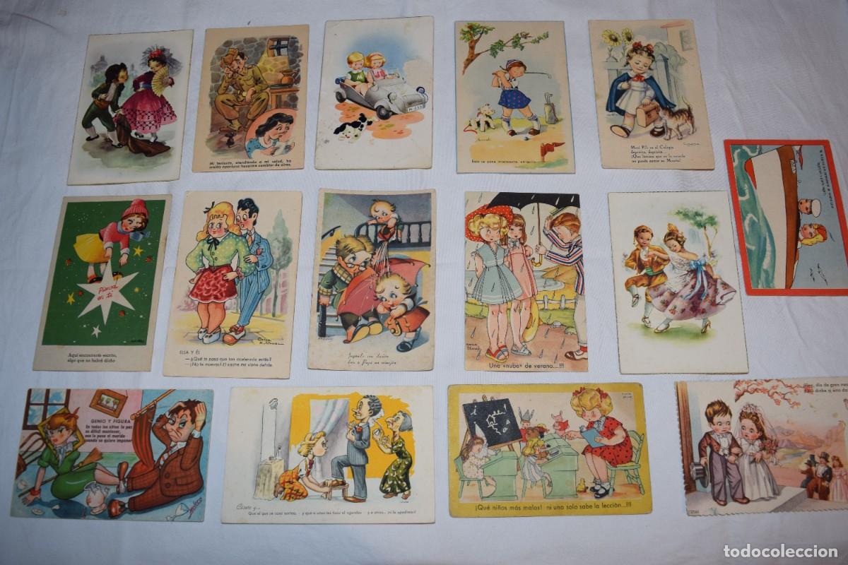 Postales: 15 POSTALES variadas de ni&ntilde;os y otros - Desde a&ntilde;os 40 a 60 - &iexcl;Mira fotos/detalles, preciosas! Lote 4