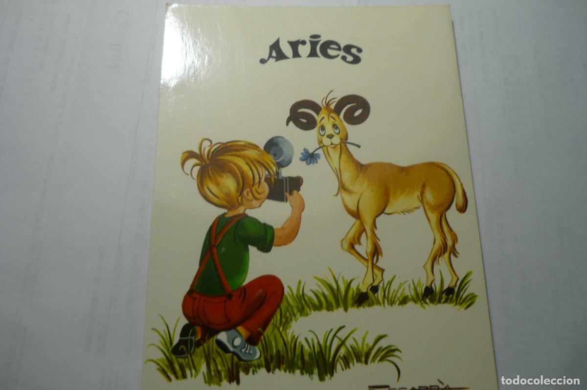 Postales: postal horoscopo dibujo escarra aries